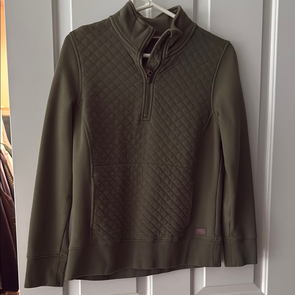 L.L. Bean Green Quilted Sweatshirt